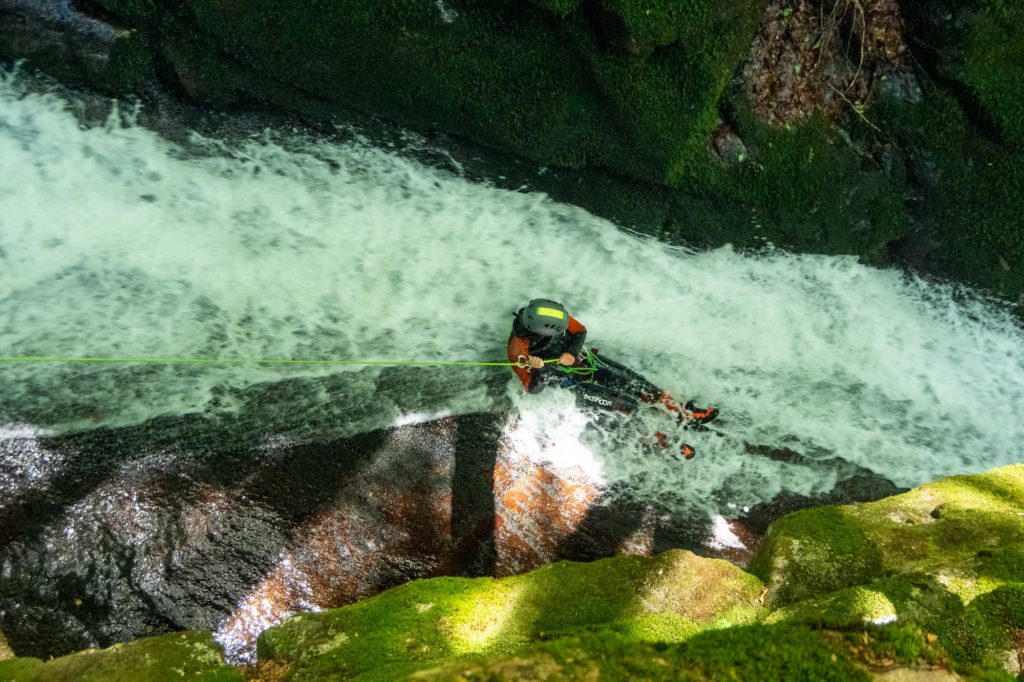 canyon toboggan rappel eau